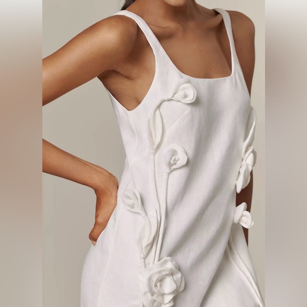 FARM Rio White Floral Applique Mini Dress - Picture 3 of 11